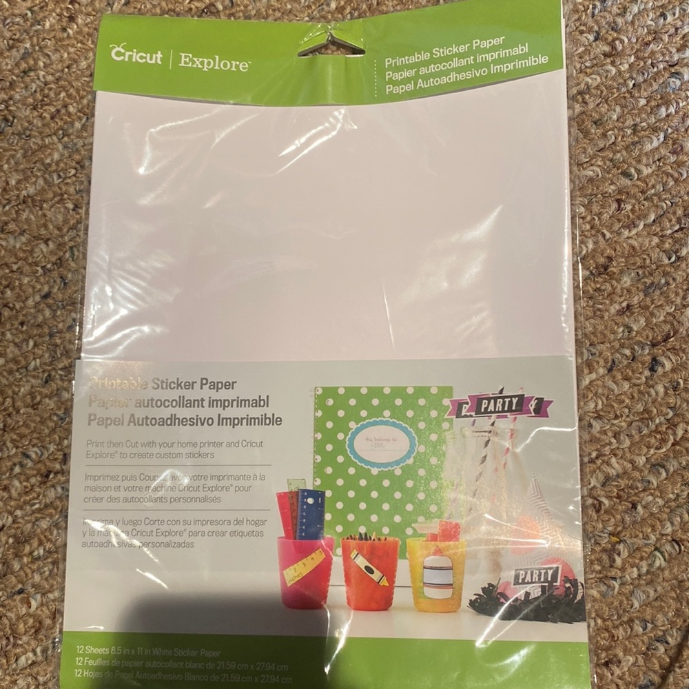 Cricut printable sticker paper